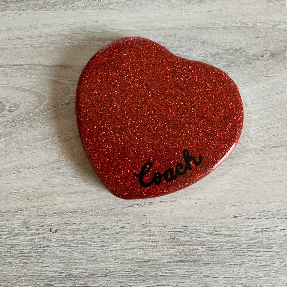 COACH Compact Heart Mirror